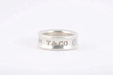 Tiffany & Co. 925 Silver 1837 Band Ring Size 5.25 (7.15g.)