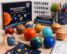 Solar System Stress Ball Set 20pc Planet Balls Kids Sensory Toy Educational...