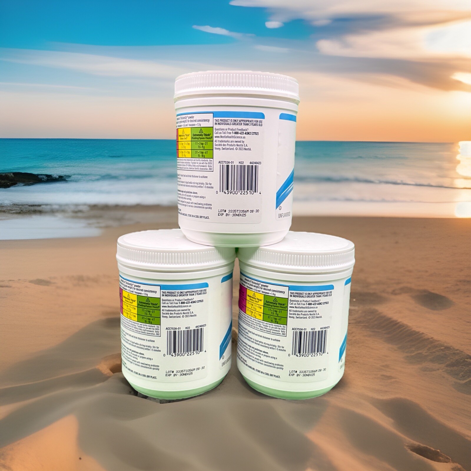 3x Nestle Resource Thickenup Thicken Up Instant Food & Drink Thickener