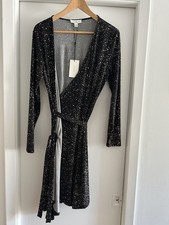 NWT Halston Wrap Black dress Size medium