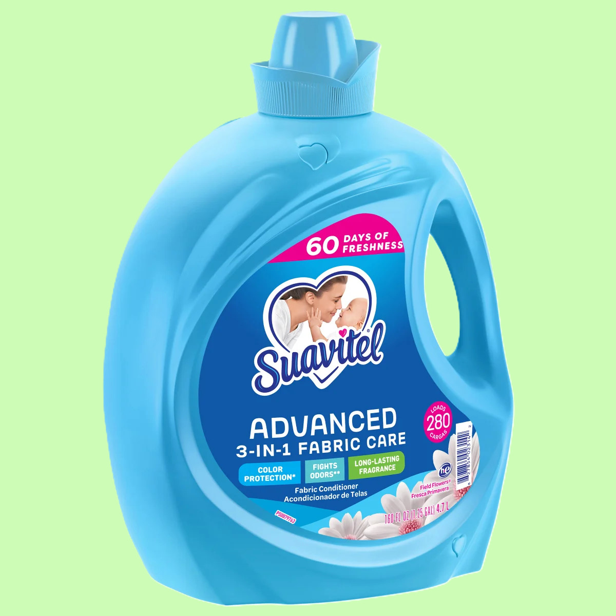 Suavitel Advanced Liquid Fabric Conditioner, Field Flowers (280 Loads)