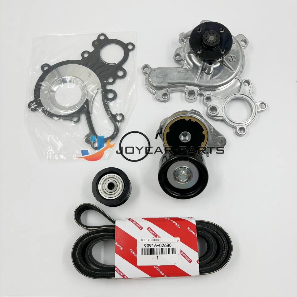 New OEM Drive Belt Tensioner Pulley Water Pump Kit for Toyota Tundra 5.7L - Image 2 of 4