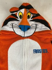 Frosties Tony The Tiger All In One Fleece XS Adult Fancy Dress Kelloggs