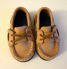 Sperry Baby Boat Shoes Tan Leather Lace-Up Rubber Sole US 3M UK 2 EU 19