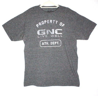 GNC Live Well Heather Gray Short Sleeve T-shirt Men Size XL