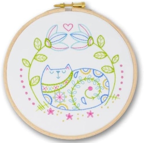 Creative World of Crafts DJE07 Pussy Galore Embroidery Kit