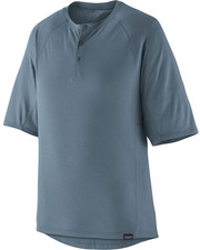 Patagonia Capilene Cool Trail Bike Utility blau Henley-fahrradfreundliche Passform SM neu mit Etikett