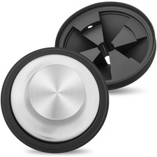 Garbage Disposal Splash Guard with Sink Drain Stopper Cover, Stainless Silver