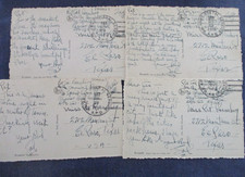 Lot of 4 Belgium Postcards w/ US Army 1946 APO 552 Cancel to El Paso Texas