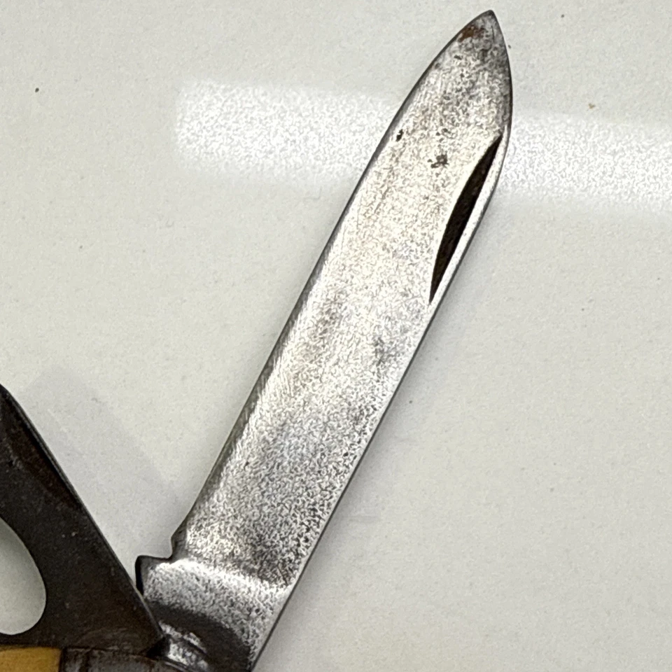 Cuchillo de Bolsillo Multi Herramienta Explorador Hueso Plantado 4 Líneas Camillus Cutlery NY EE. UU. De Colección Foto 4 de 4