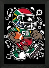 Cartoon Illustration 71 Framed Wall Art Poster Canvas Print Picture