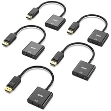 5 Pack DisplayPort to VGA Adapter Male to Female