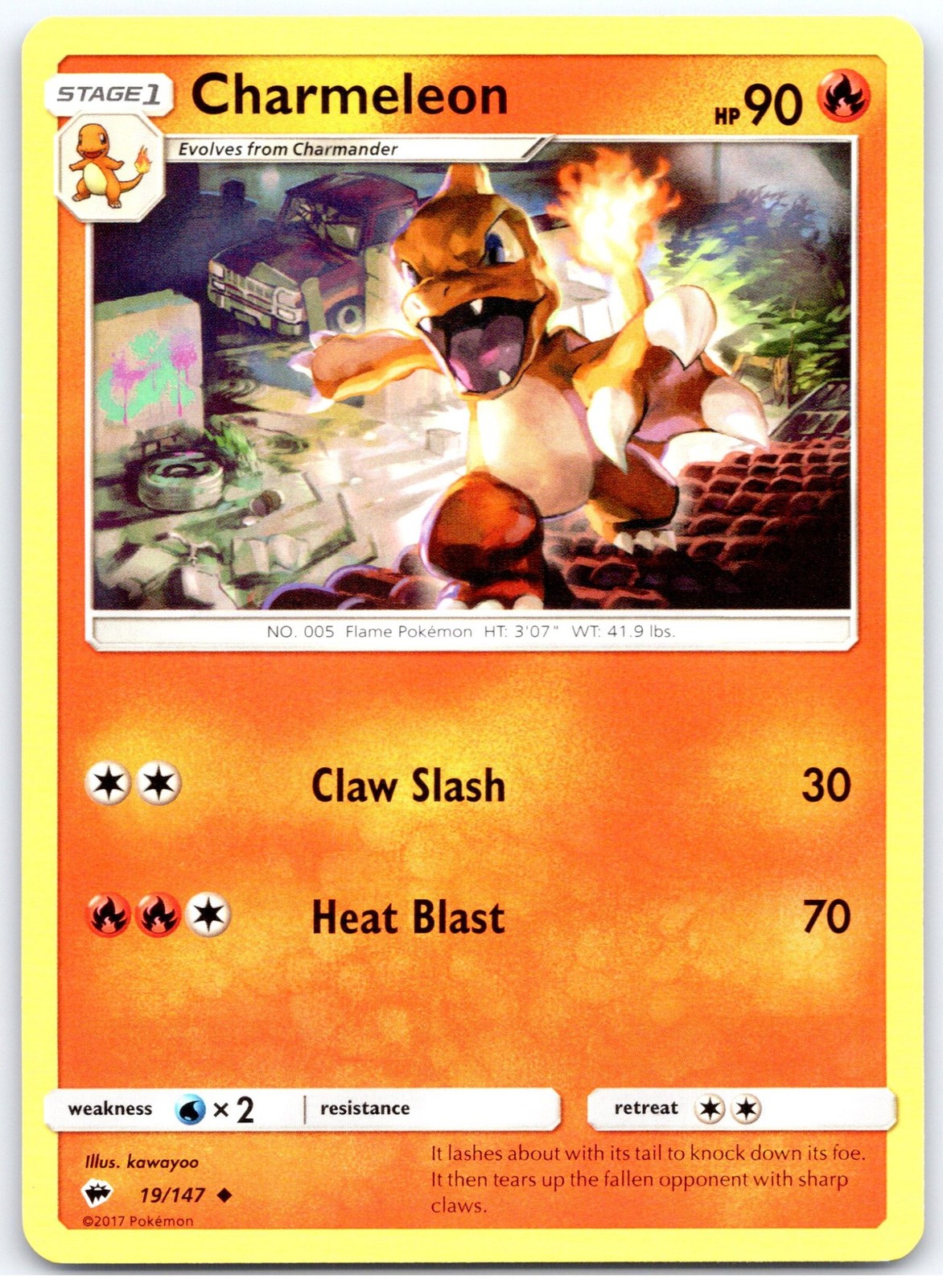 Pokemon Charmeleon 19/147 - SM03 Uncommon LP EN