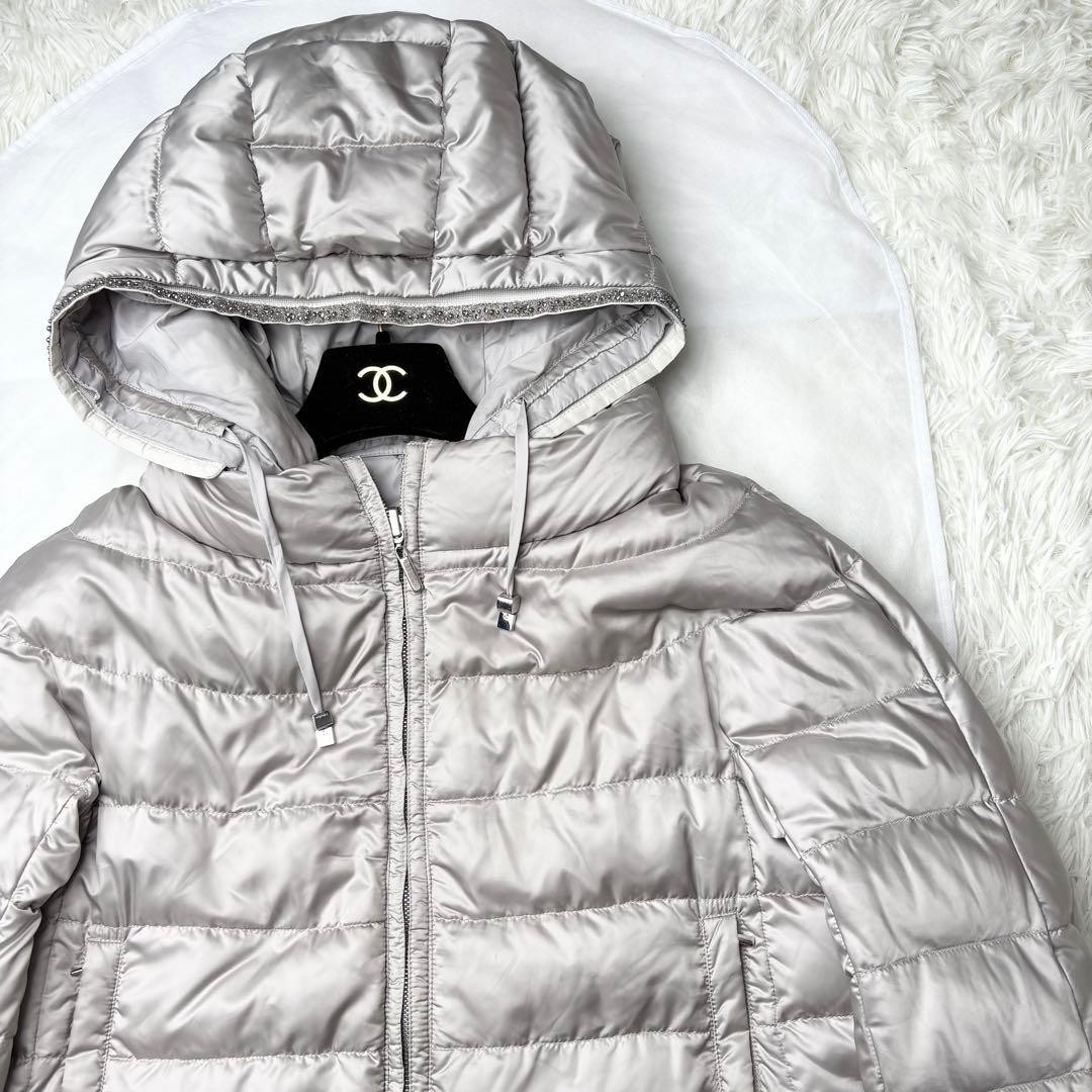 Max Mara Cube Reversible Long Down Coat Jacket Bl… - image 3