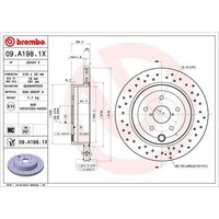 Brembo 2X Bremsscheibe Hinten Ø316 Gelocht/Innenbel. FüR Subaru Wrx Stufenheck