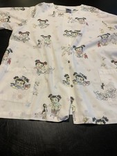 Rare 1992 Fisher Studios Betty Boop Nurse Scrub Top  Vintage Made in USA