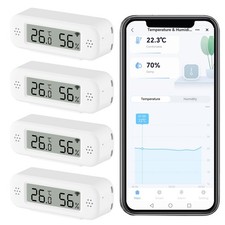 Smart Digital Thermometer Hygrometer, WiFi Indoor Temperature Humidity Sensor...