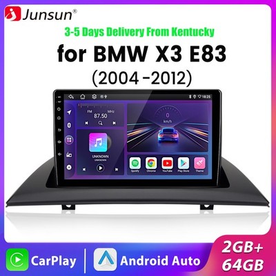 2+64G Android 15 Carplay Car Stereo Radio GPS Navi WIFI For BMW X3 E83 2004-2012