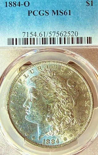 1884-O MS61 Reflective PCGS New Orleans Mint Morgan Silver Dollar