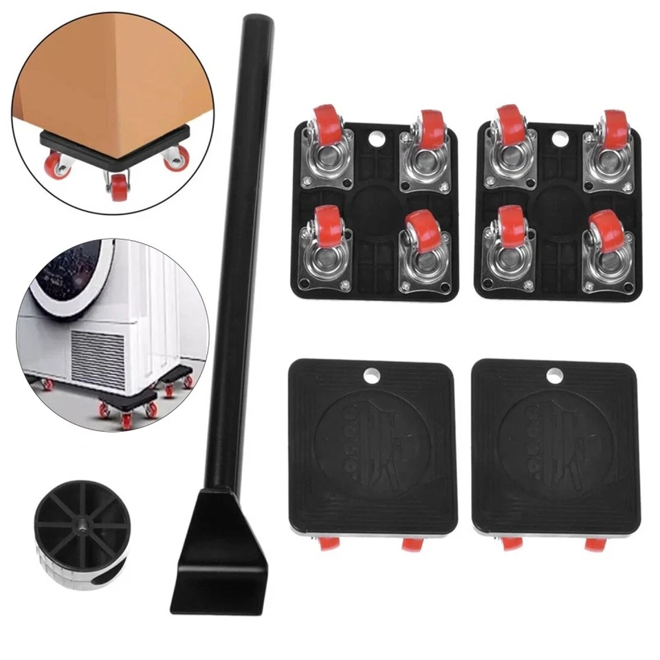 5tlg. Transportroller Set 400 kg Möbelheber Umzughelfer Möbelrollen Möbelrücker - Bild 2 von 4