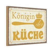 Holzschild 20X30 Cm KöNigin Der KüChe Krone Kochen Deko Geschenk Holz Schild