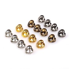 Golden Brass Rivet Studs with Ring Heads Reusable Leathercraft Fasteners