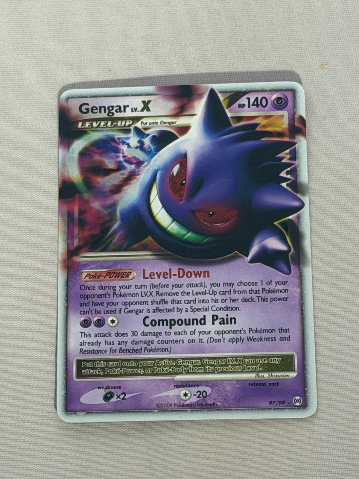 Pokemon Gengar LV.X Arceus 97/99