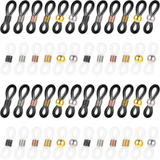 Eyeglass Chain Ends, 50 Pcs Adjustable Silicone Eyeglasses Chain Connector anti