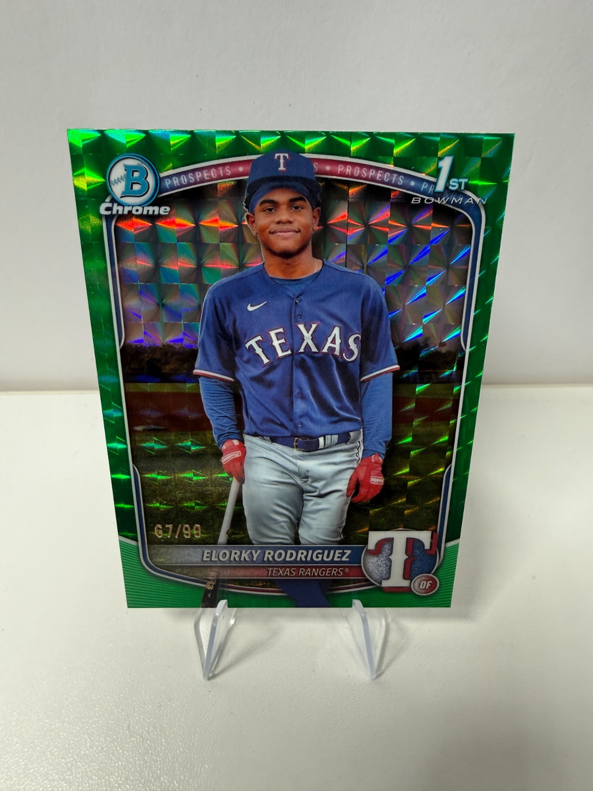 Elorky Rodriguez 2025 Bowman Chrome 1st Green Geometric Refractor /99 #BCP-186