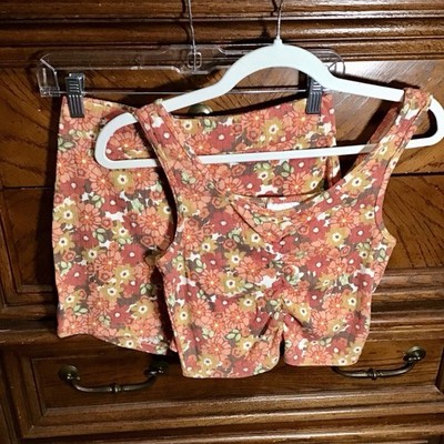 2 PC Colsie Shorts & Cropped Tank Top Size M