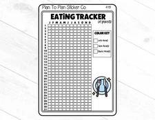 4119~~Eating Tracker Planner Stickers.