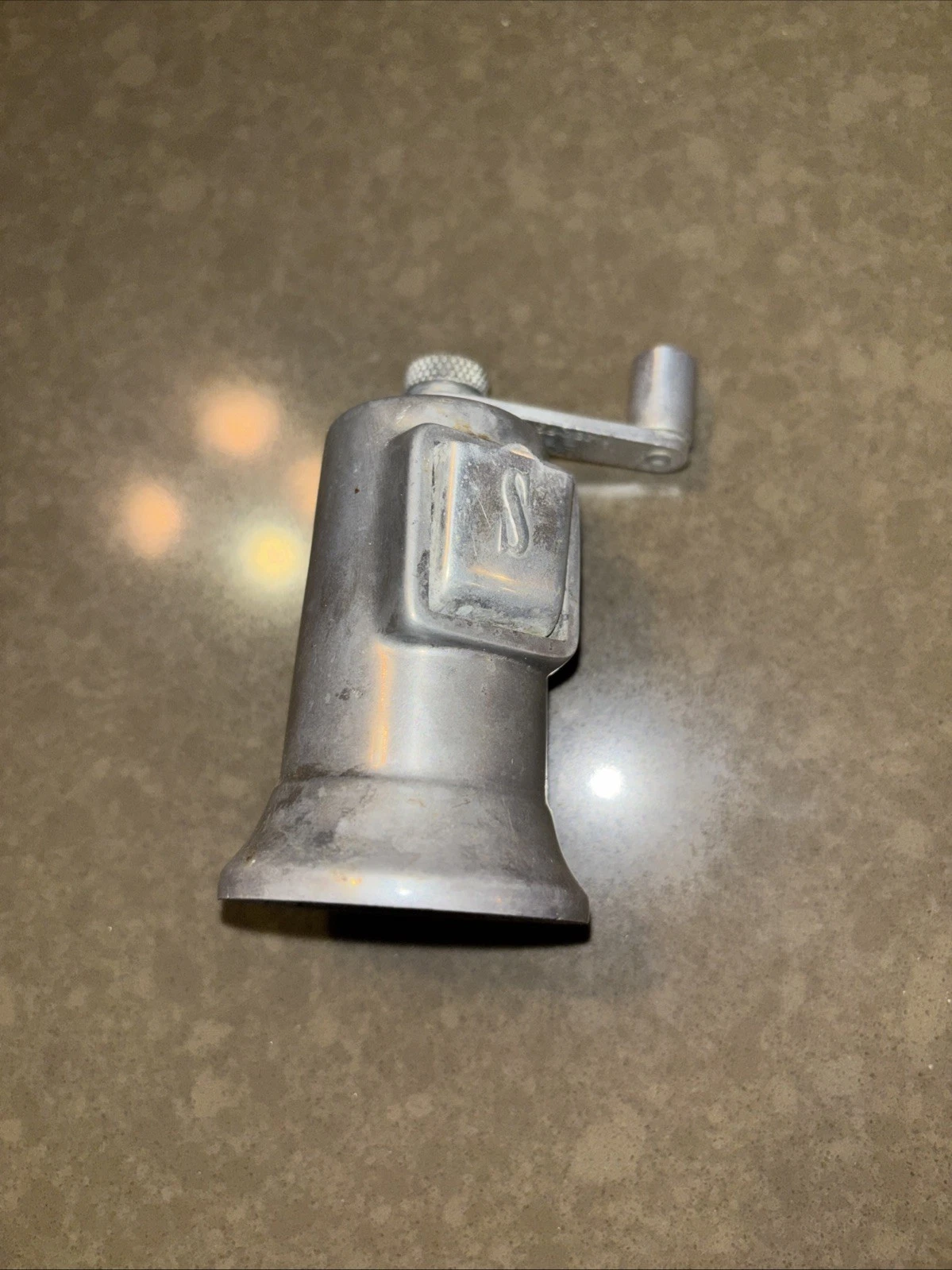 Vintage Cast Aluminum Salt Grinder Mill 3 1/2"