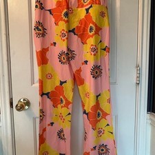 70s style floral bell bottoms
