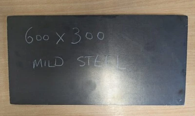 SGS METALS MILD STEEL SHEET 3mm, 600x300, Cut Metal Plate, Ideal for welding practice