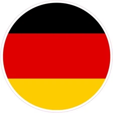 (NOT A PATCH) Germany Country Round Shape Flag Heat Transfer Vinyl Iron On HTV