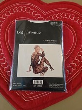 Leg Avenue Style:8678 White Lace Bodysuit w/Open Crotch One Size Fits Most