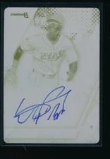 WANDER FRANCO AUTO 2019 Bowman's Best Autograph YELLOW PRINTING PLATE #1/1 RC