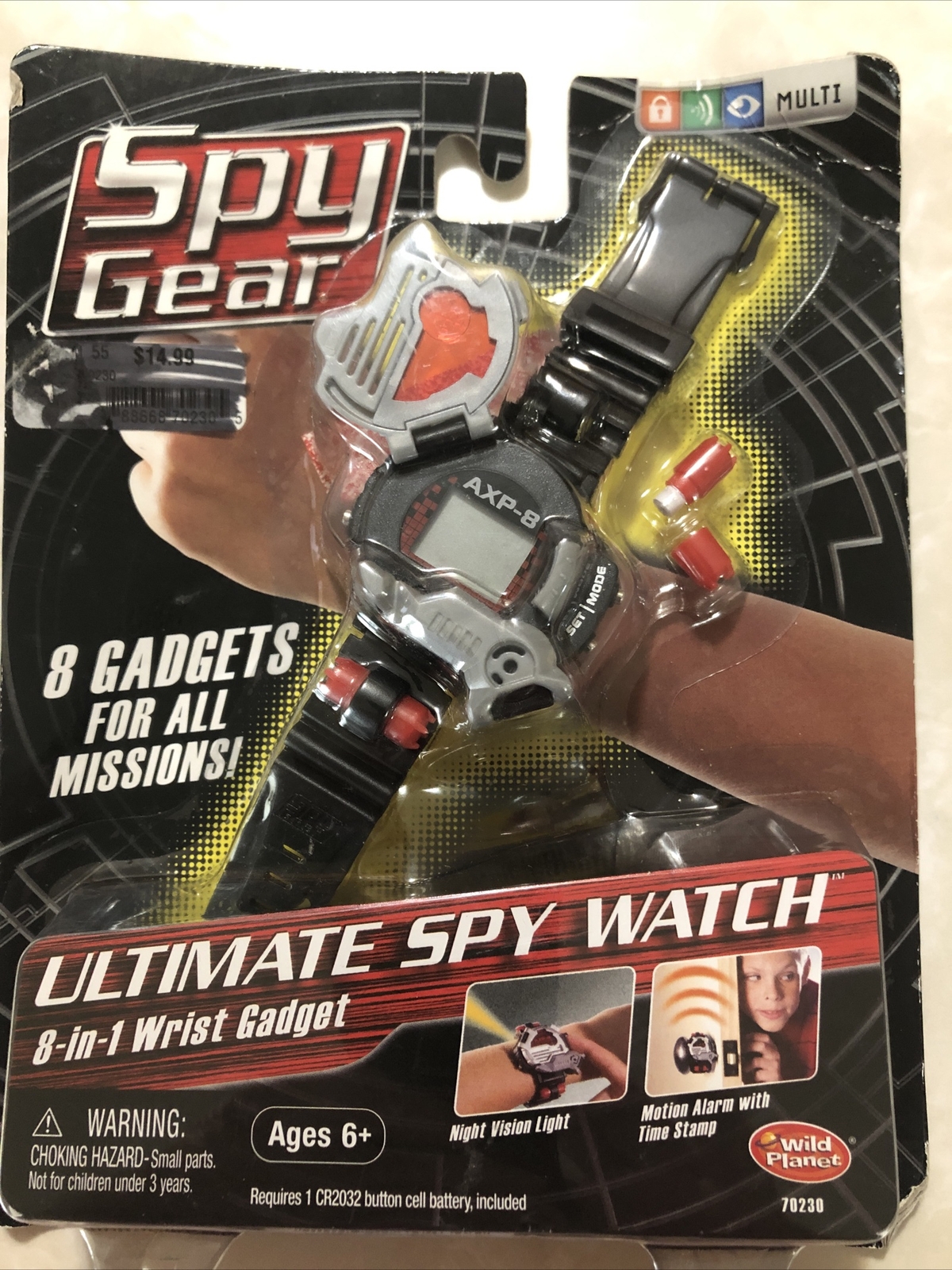 2007 Wild Spy Gear Ultimate Spy Watch 8 in 1 Wrist Gadget New In