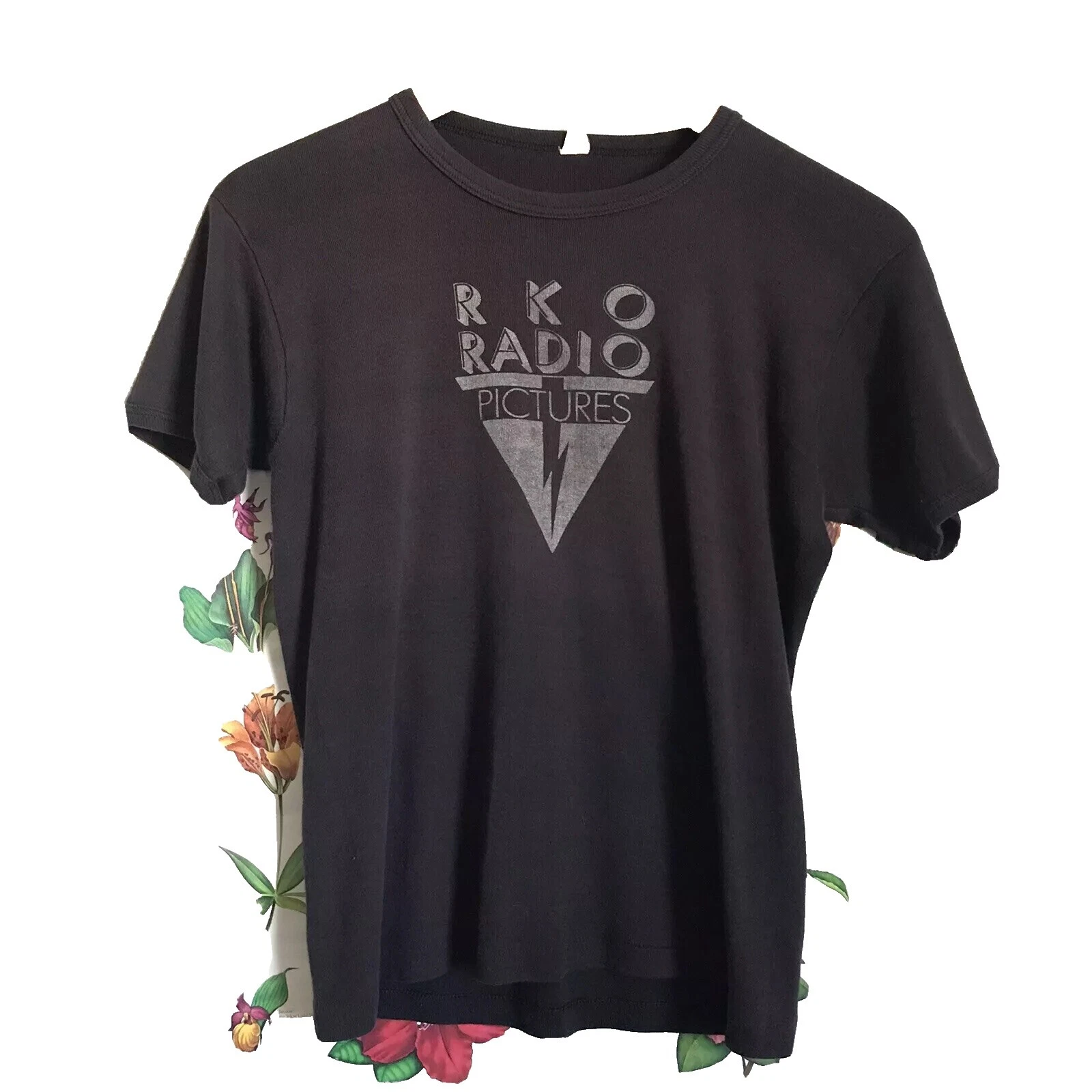 Short Sleeve Black 1970s Vintage T-Shirts for Men