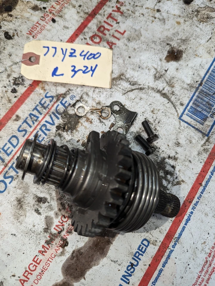 Yamaha YZ400E 1977 eje Kickstarter con cuña y tope R Foto 2 de 4