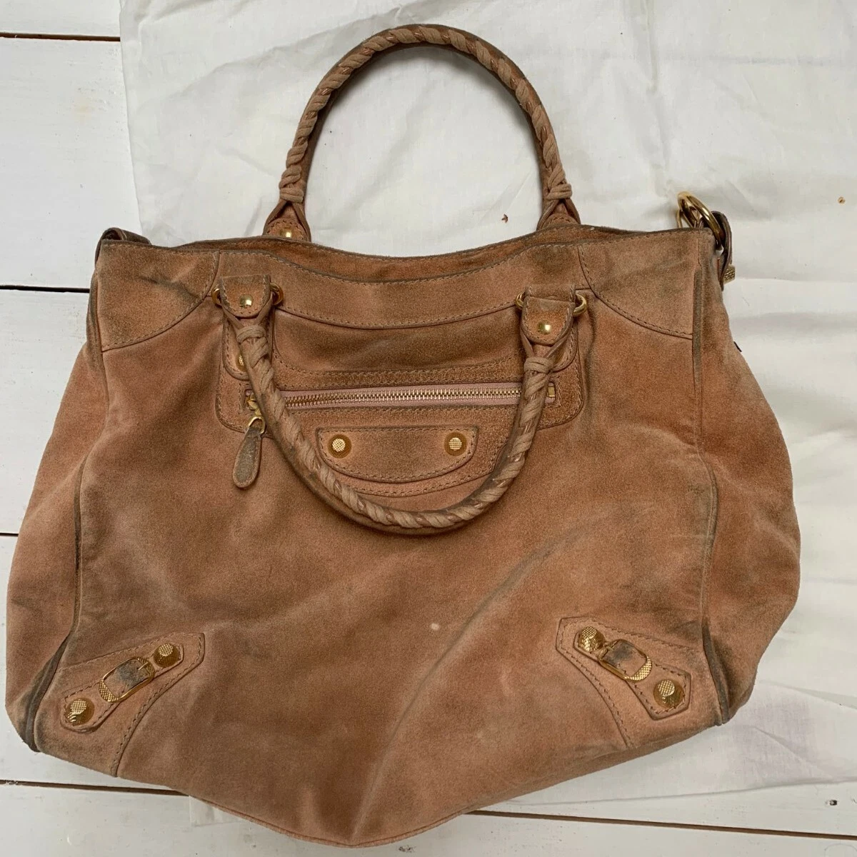 flaskehals uddanne fortov Balenciaga Natural Suede City Bag | eBay