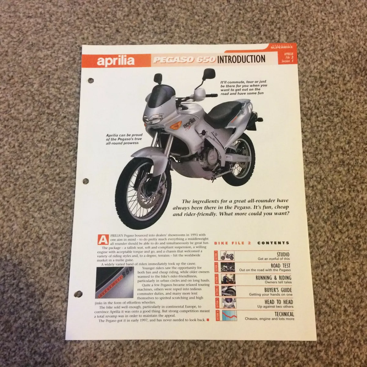Aprilija pegaso 650 deals