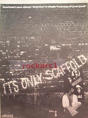 The SCAFFOLD SOLD OUT 1975 UK Poster size Press ADVERT 16x12 inches
