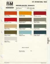 1973 INTERNATIONAL TRUCK IH SCOUT PAINT CHIPS R-M