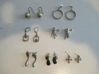 Vintage Costume Jewelry Earrings LOT.  7 Pairs Pierced and Non-Pierced