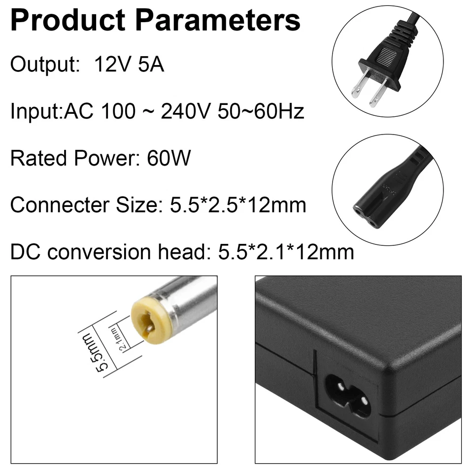 8-Way Splitter Cable AC Adapter For Lorex ACC-U81 ACCU81 Security Camera Power - Image 2 of 4