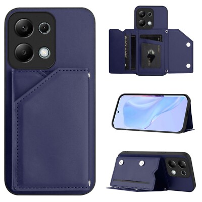 For Xiaomi Redmi Note 13 Pro 14T Turbo 3 13 15 A3 Card Slot Kickstand Phone Case