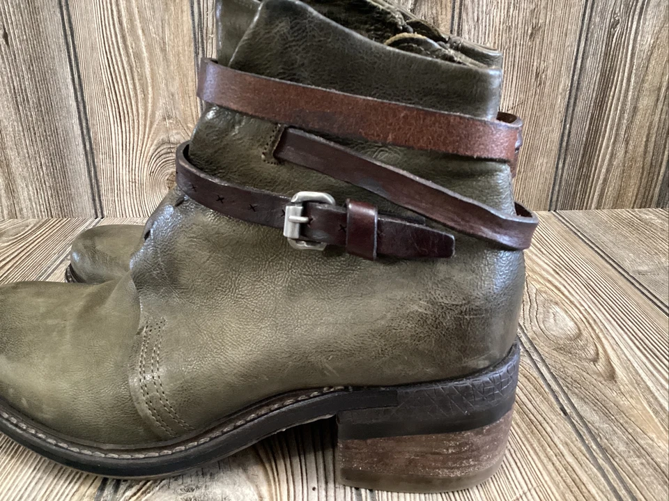 A.S. 98 AirStep Tacones Botas Zapatos Cuero Cremallera Hebilla Mujer Talla EU 37 US 7 Foto 4 de 4