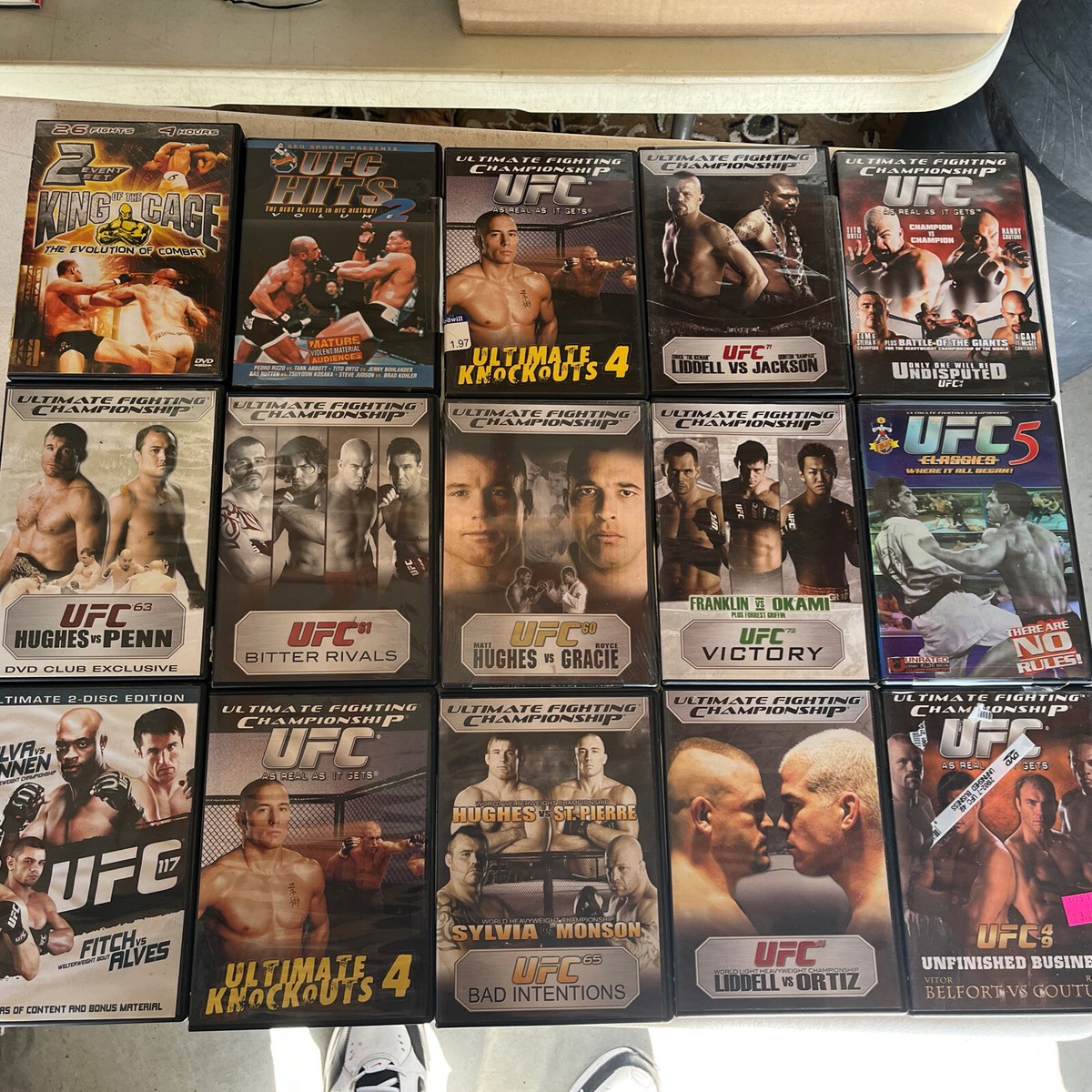 Lot of 15 UFC Ultimate Fighting Championship DVDs Pre-Owned