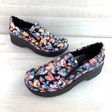 Easy Works By Easy Street Womens Sz 10 Slip-Resistant Clog Multicolor Hearts